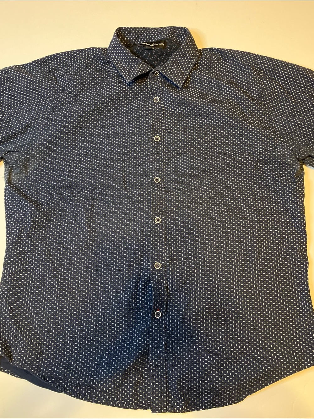 Beverly Hills Polo Club Navy Shirt with White Microdots size XL